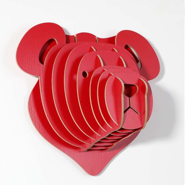 3D Layered Bear Head Wall Art Laser Cut Vector File