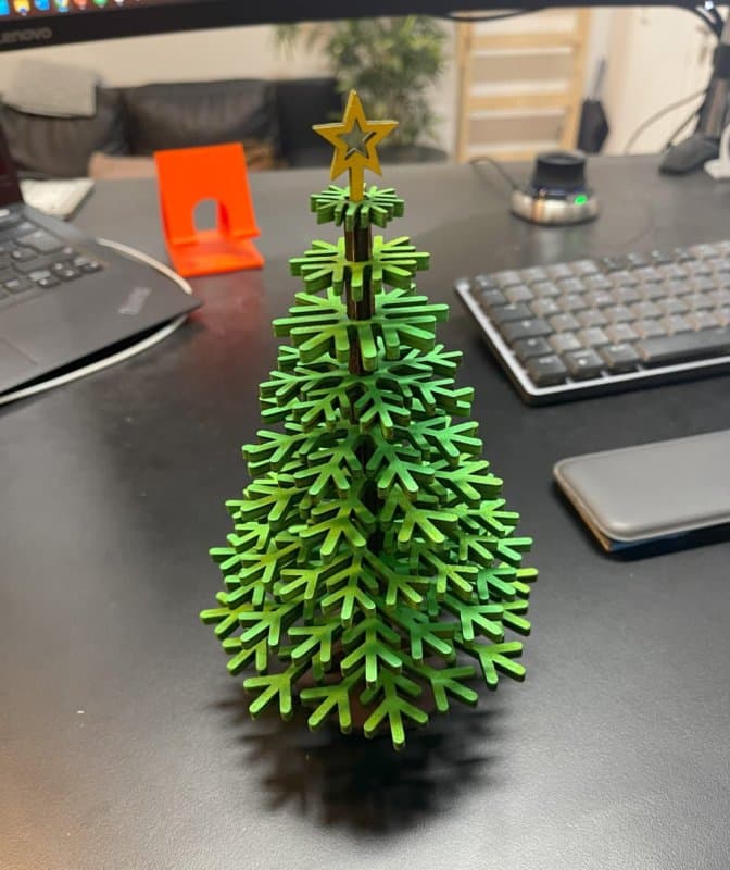 3D Layered Christmas Tree Laser Cut Vector File (SVG/DXF)