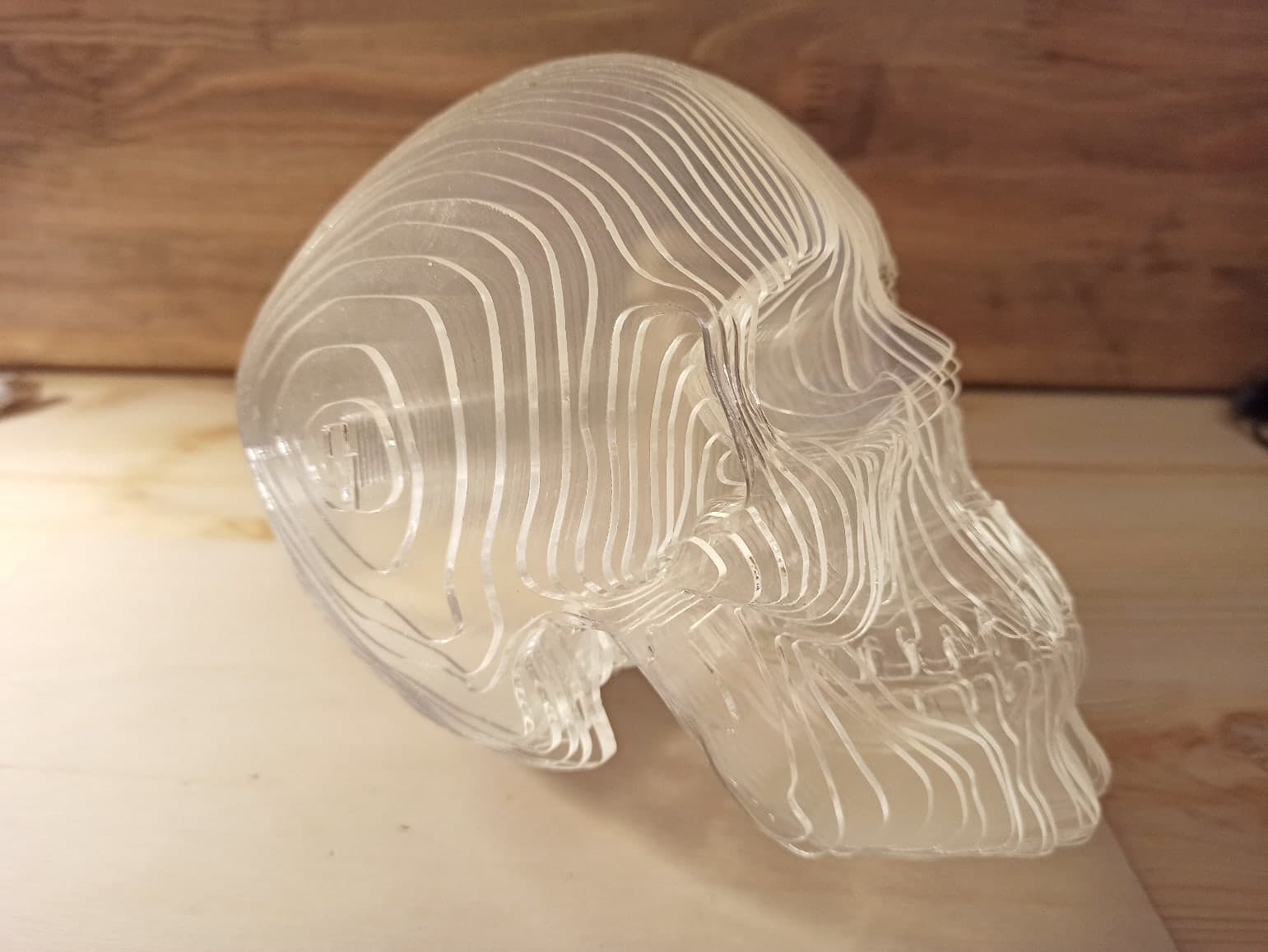 3D Layered Skull Model for Laser Cutting - Free Vector File
