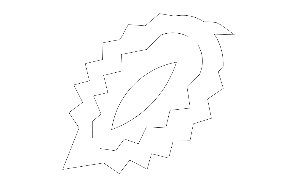 3D Pinecone Laser Cut Vector DXF File