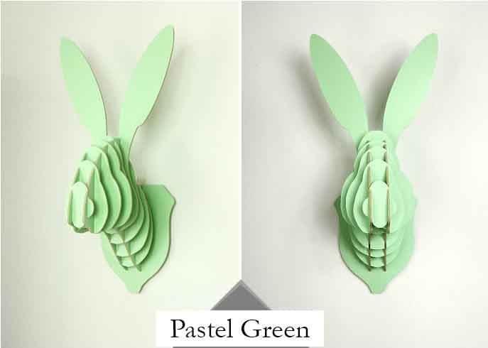 3D Rabbit Head Wall Art Laser Cut Vector File