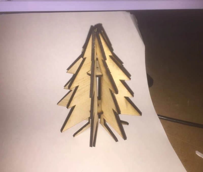 3D Slotted Christmas Tree Laser Cut Vector SVG File