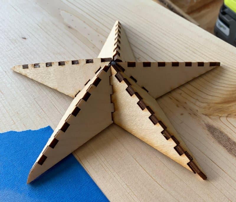 3D Star Laser Cut Vector Design - DIY Wood Project