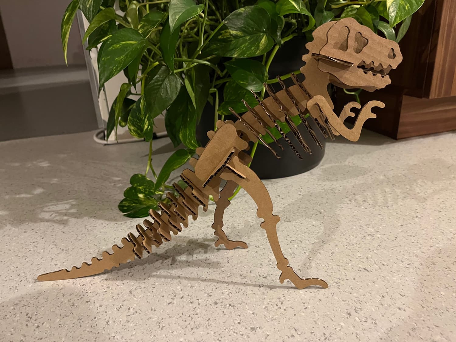 3D T-Rex Dinosaur Skeleton Laser Cut Puzzle (DXF File)
