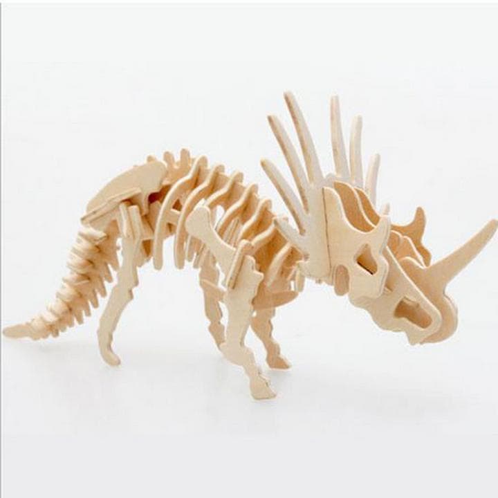 3D Triceratops Dinosaur Puzzle Laser Cut DXF File