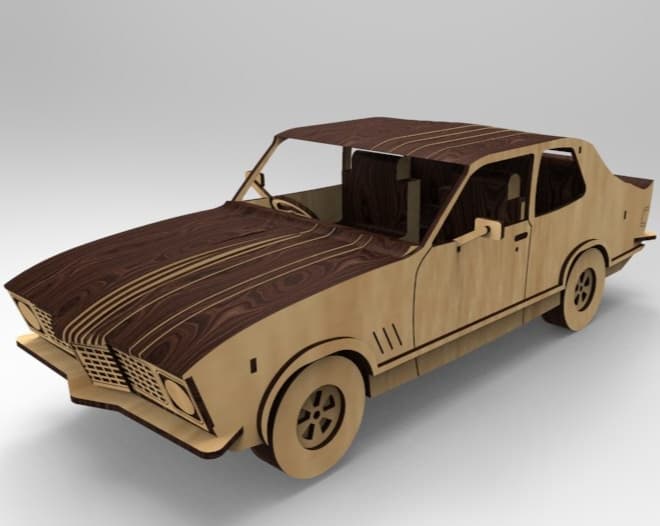 3D Wooden Holden Torana Model Car Laser Cut Plan CDR