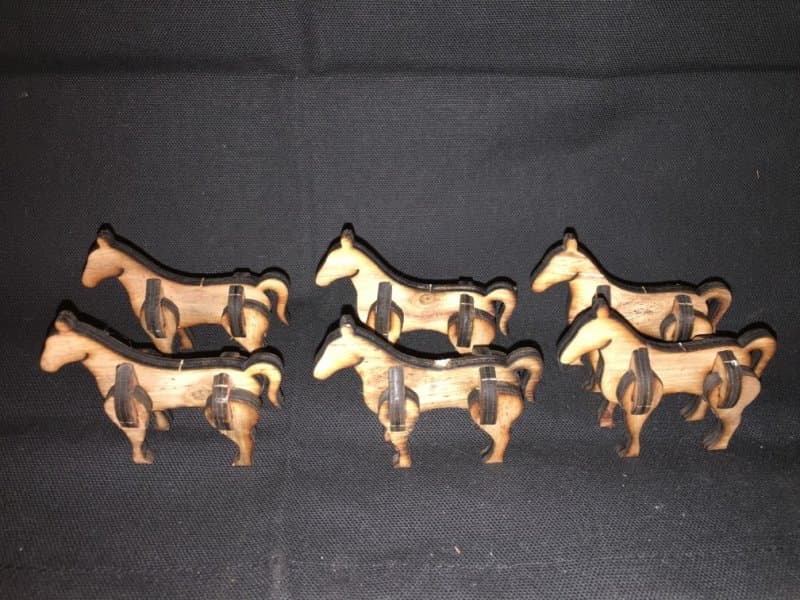 3D Wooden Horse Puzzle Laser Cut Vector File