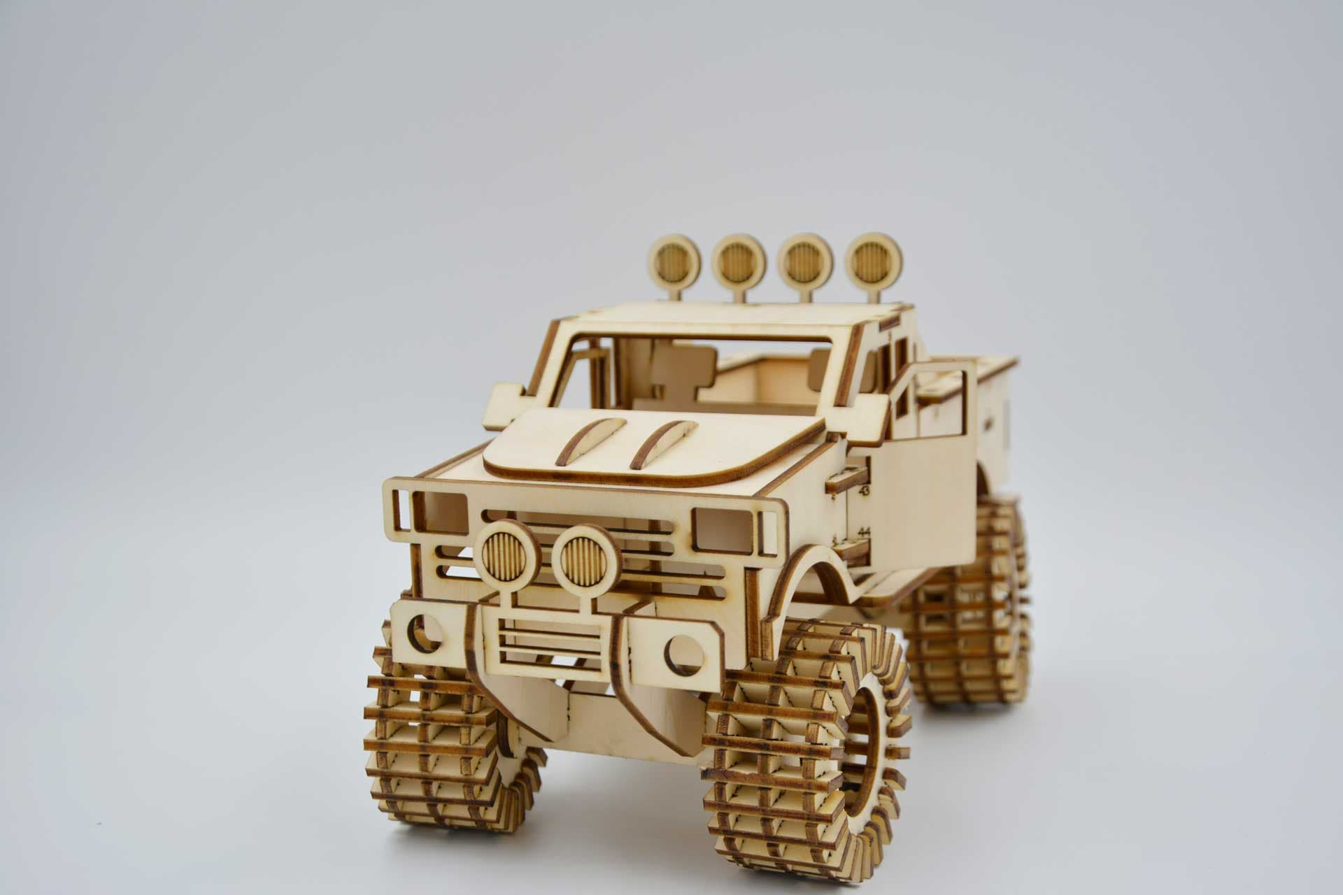 3D Wooden Monster Truck Laser Cut Vector Model
