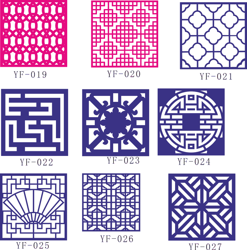 9 Decorative Geometric Laser Cut Patterns Collection Vector File