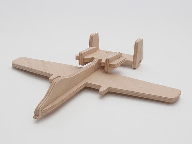 A-10 Thunderbolt Airplane 3D Wooden Model Laser Cut SVG File