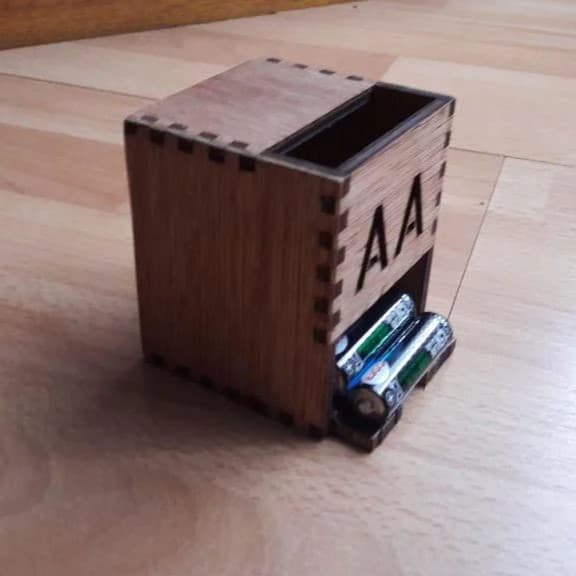 AA Battery Dispenser Laser Cut Vector DXF Plan