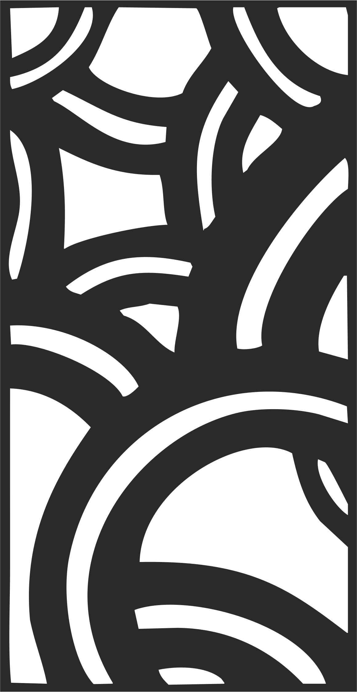 Abstract Geometric Circles Pattern Vector File for Laser Cutting
