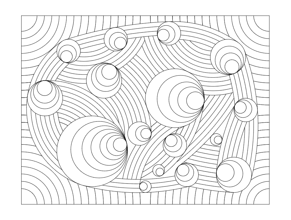 Abstract Geometric Circles Vector Design for Laser Cutting