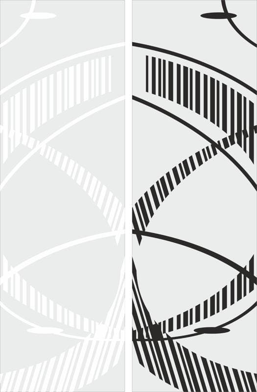 Abstract Geometric Spiral Panel Vector File for Laser Cutting