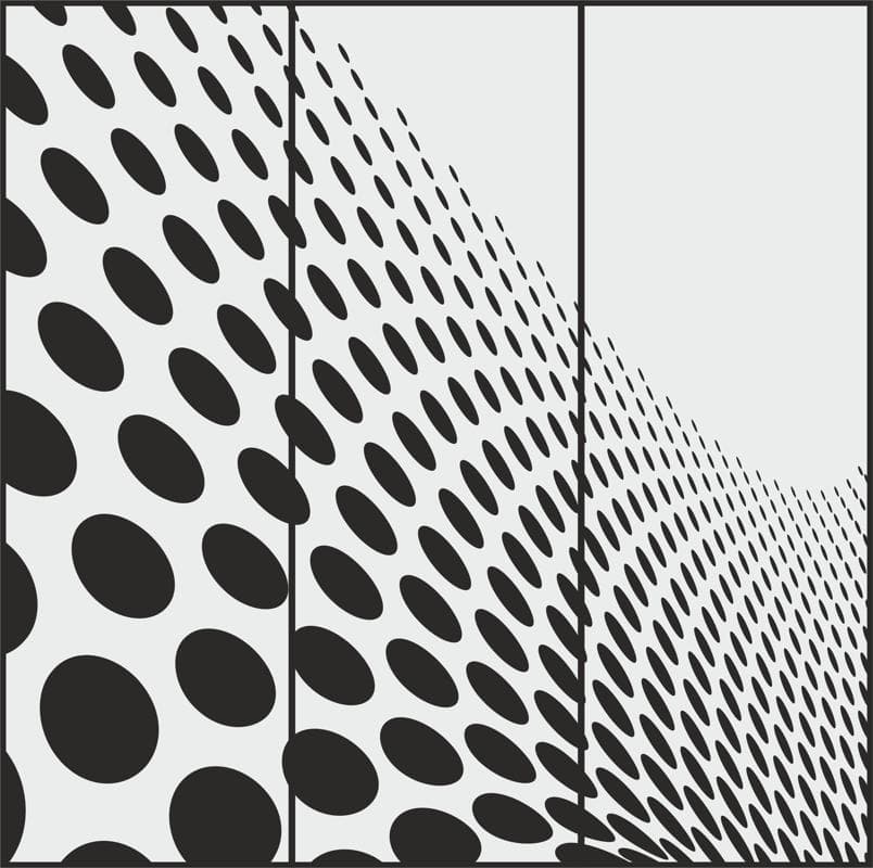 Abstract Halftone Wave Pattern Vector for Laser Cutting