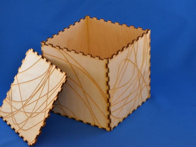 Abstract Laser Cut Storage Box SVG Vector File
