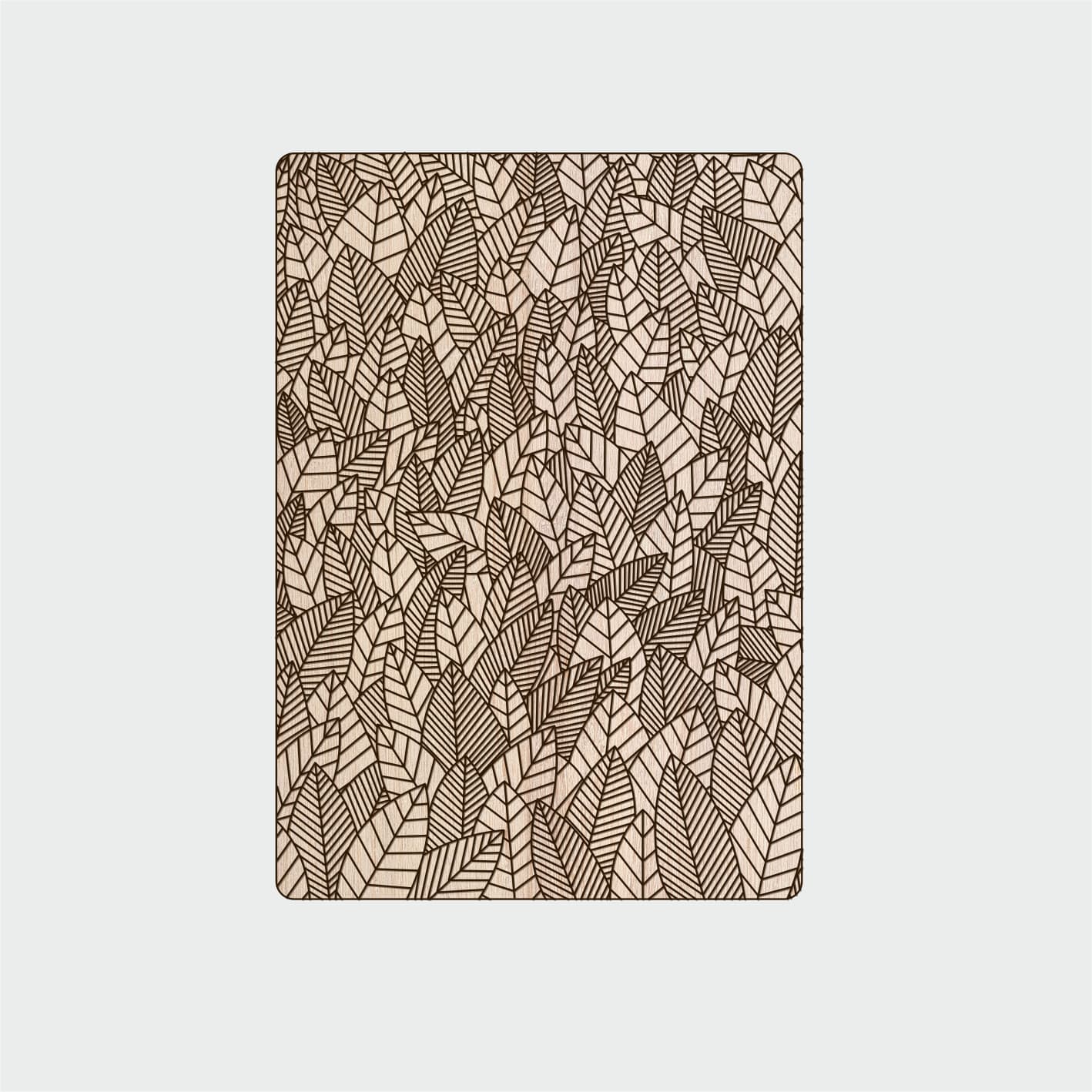 Abstract Leaf Pattern Laser Cut Panel Free Vector
