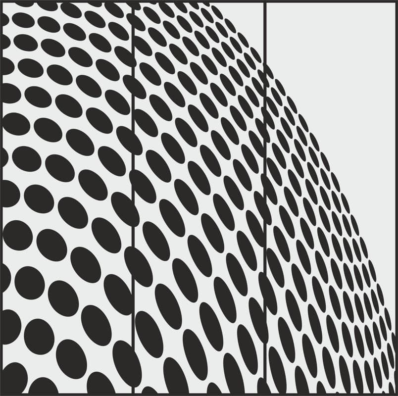 Abstract Polka Dot Sphere Pattern Vector for Sandblasting
