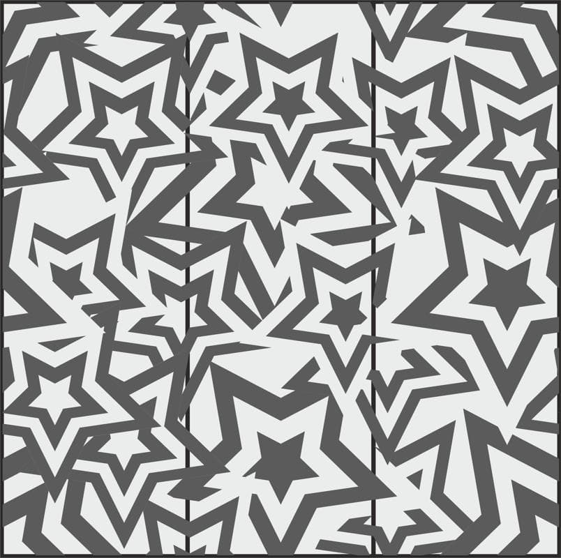 Abstract Star Pattern Vector for Laser Cutting DXF File