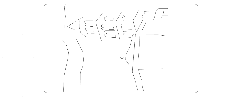 Abstract Technical Diagram DXF File for CNC Cutting