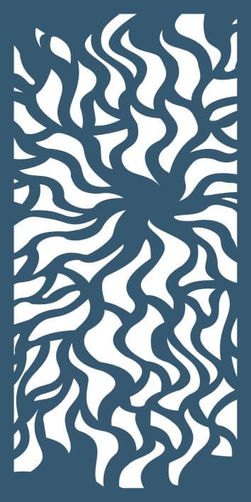 Abstract Wavy Waves Laser Cut Panel Vector DXF File