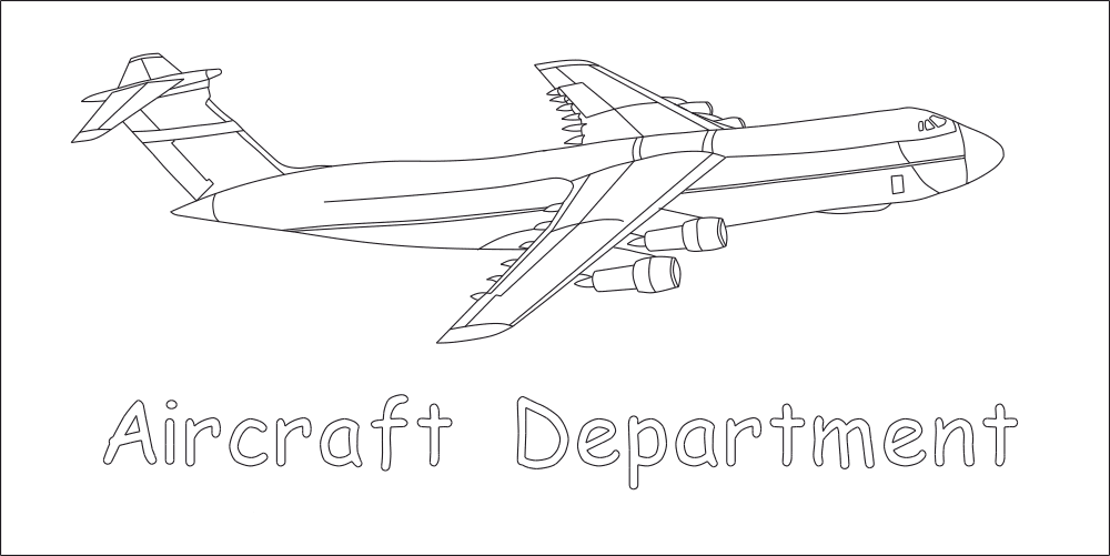 Aircraft Department Airplane Sign Vector DXF File