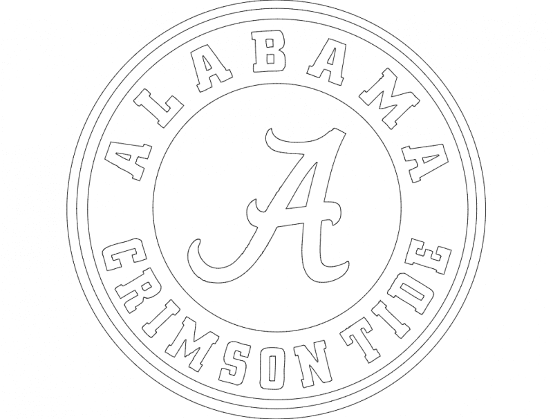 Alabama Crimson Tide Logo Vector DXF File for Laser Cutting