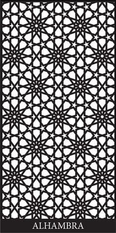 Alhambra Geometric Decorative Panel Vector File for Laser Cutting