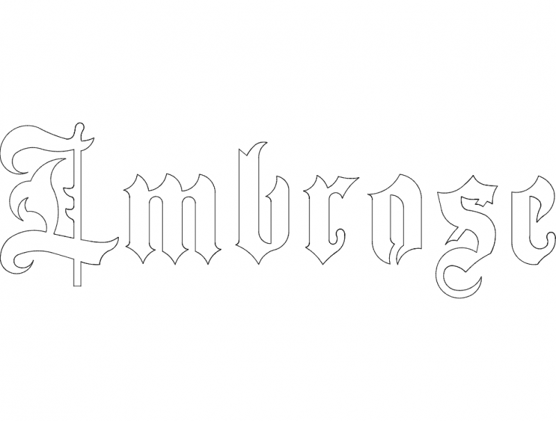 Ambrose Gothic Lettering Vector Design DXF File