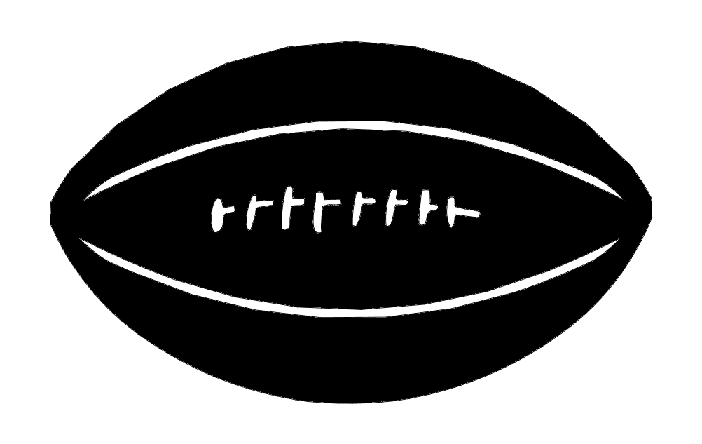 American Football Silhouette Vector File for Laser Cutting