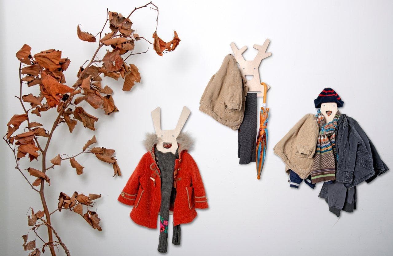 Animal Shaped Wall Coat Racks for Kids - Laser Cut Vector File