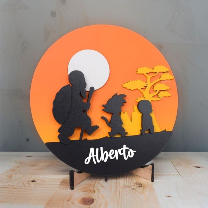 Anime Adventure Layered Wall Art Vector File for Laser Cutting