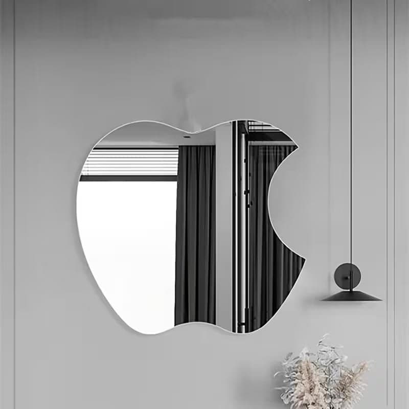 Apple Shaped Mirror Wall Decor Vector Laser Cut File