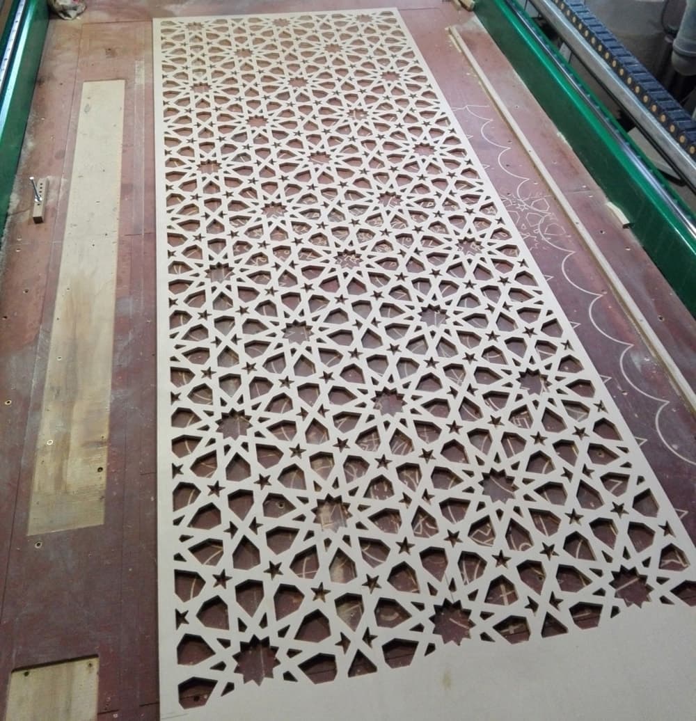 Arabic Geometric Screen Panel DXF File for Laser Cut Room Divider