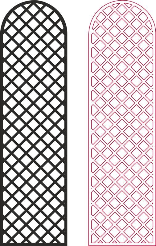 Arched Lattice Decorative Screen Vector DXF File