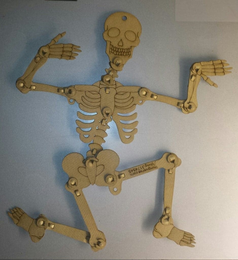 Articulated Skeleton Laser Cut Vector File SVG