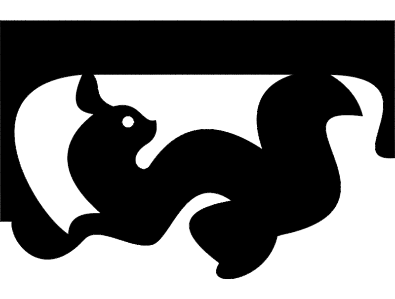 Artistic Squirrel Shelf Bracket Vector Template - DXF File