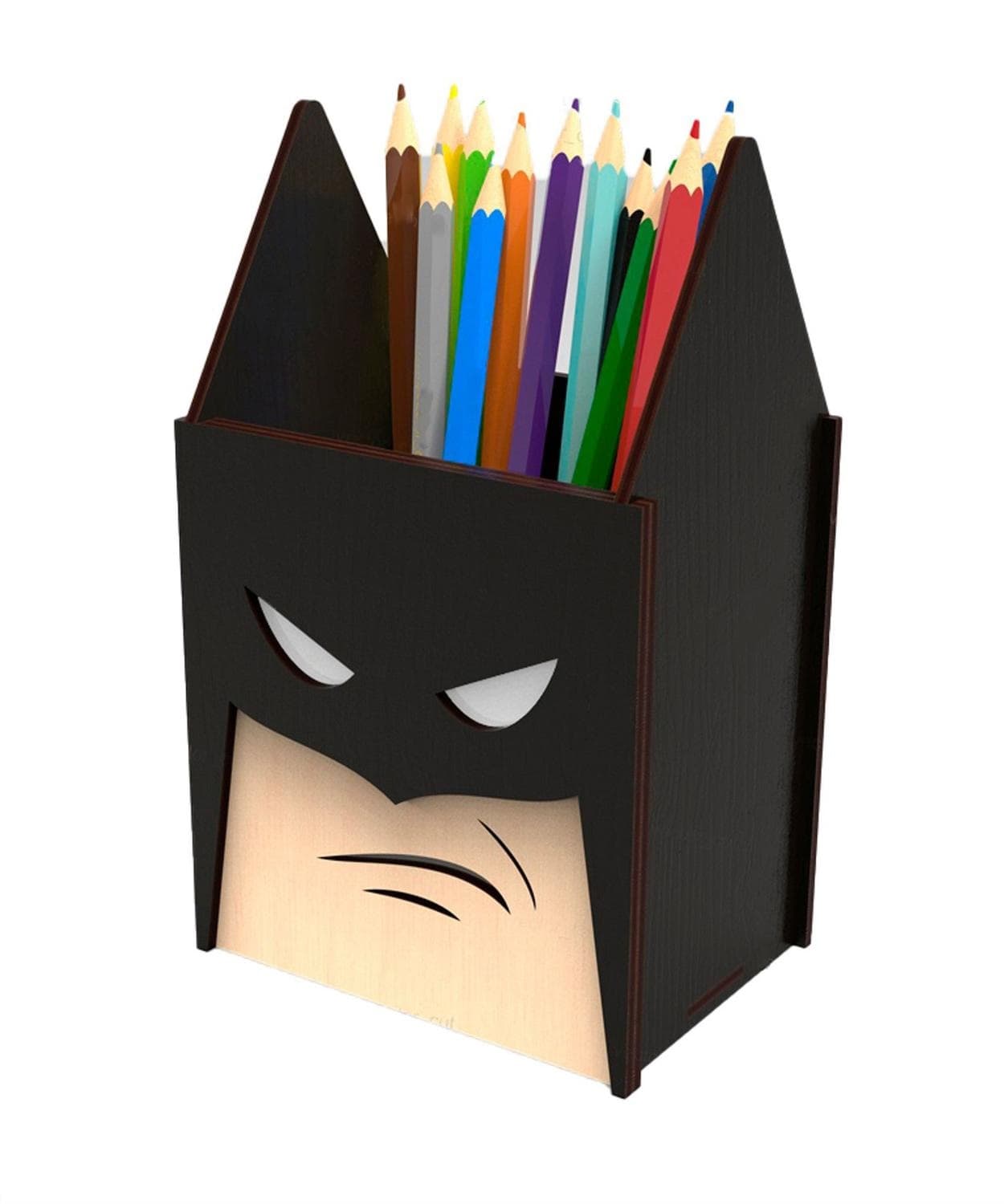 Batman Superhero Pen Holder Laser Cut Vector File