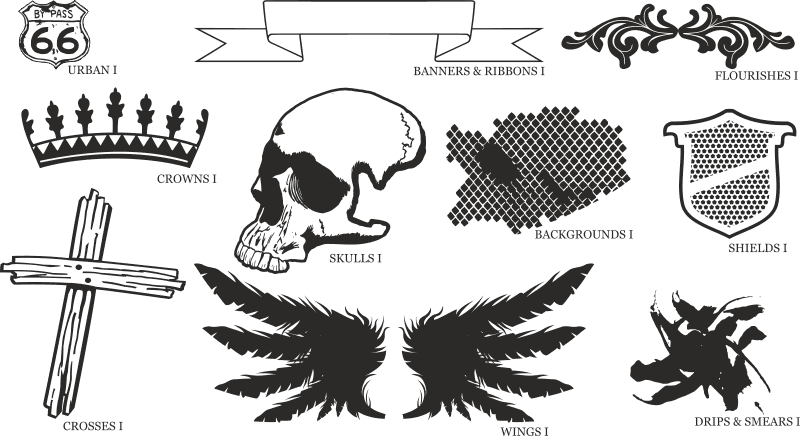 Biker Aesthetic Vector Pack for Laser Cutting and CNC - SVG/DXF