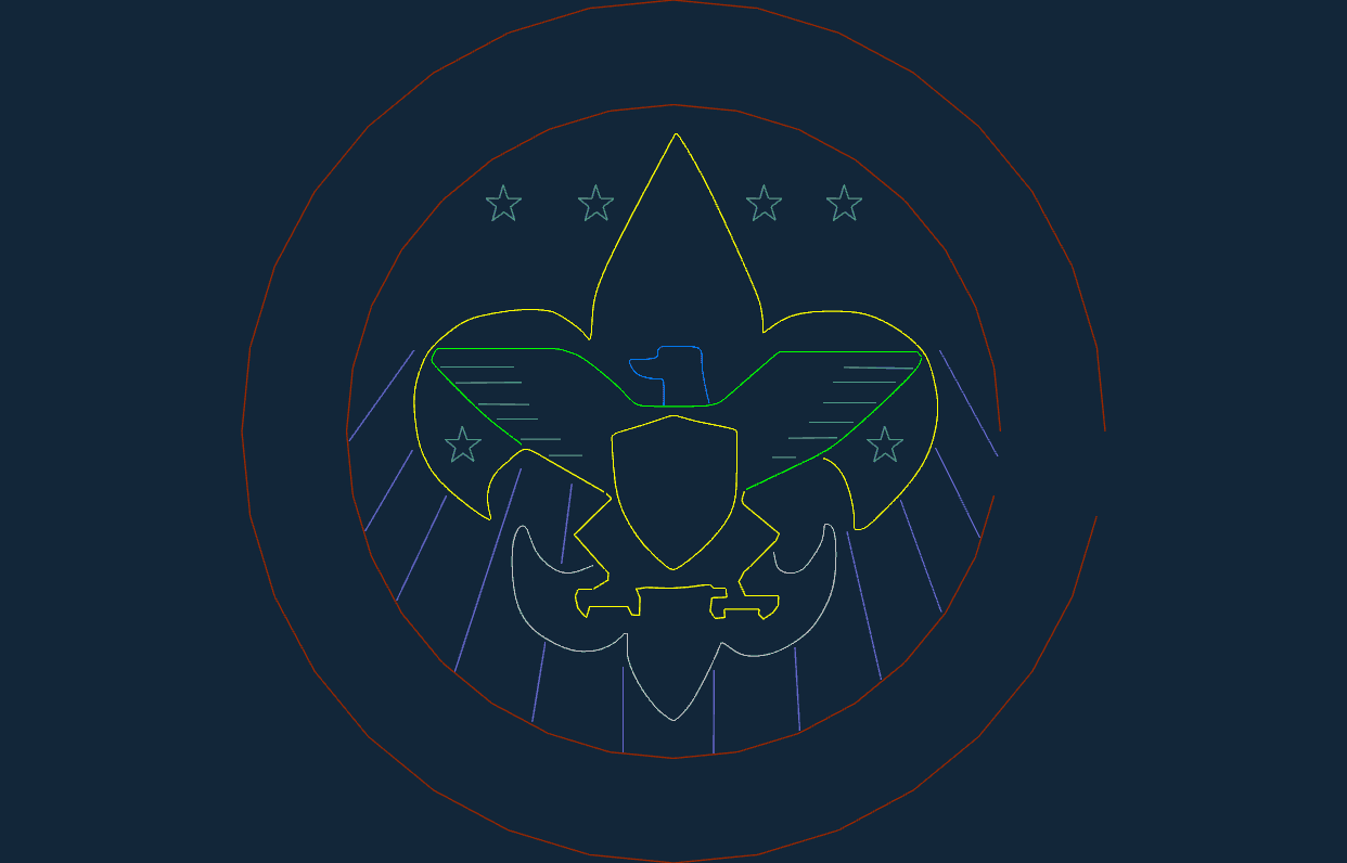 Boy Scouts Emblem Vector Design for Laser Cutting DXF