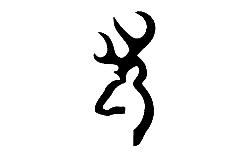 Buckmark Deer Logo Vector File for Laser Cutting DXF