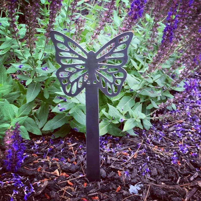 Butterfly Garden Stake Vector Design for Laser Cutting DXF