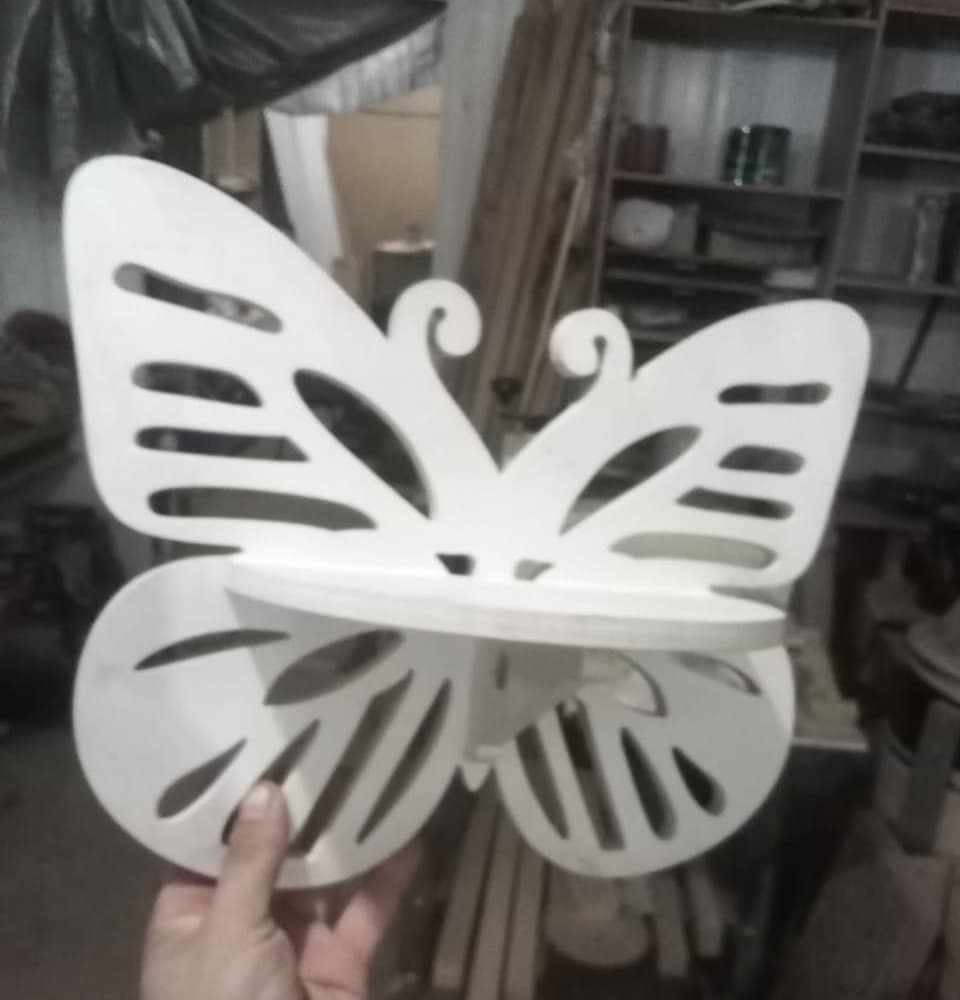 Butterfly Shaped Floating Wall Shelf Laser Cut Vector File