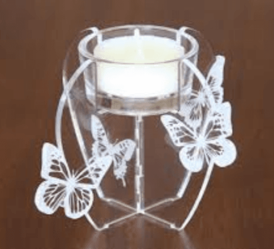 Butterfly Tealight Candle Holder Laser Cut Vector File