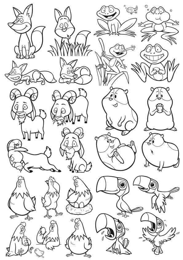 Cartoon Animals Vector Set for Laser Cutting and CNC - SVG/DXF