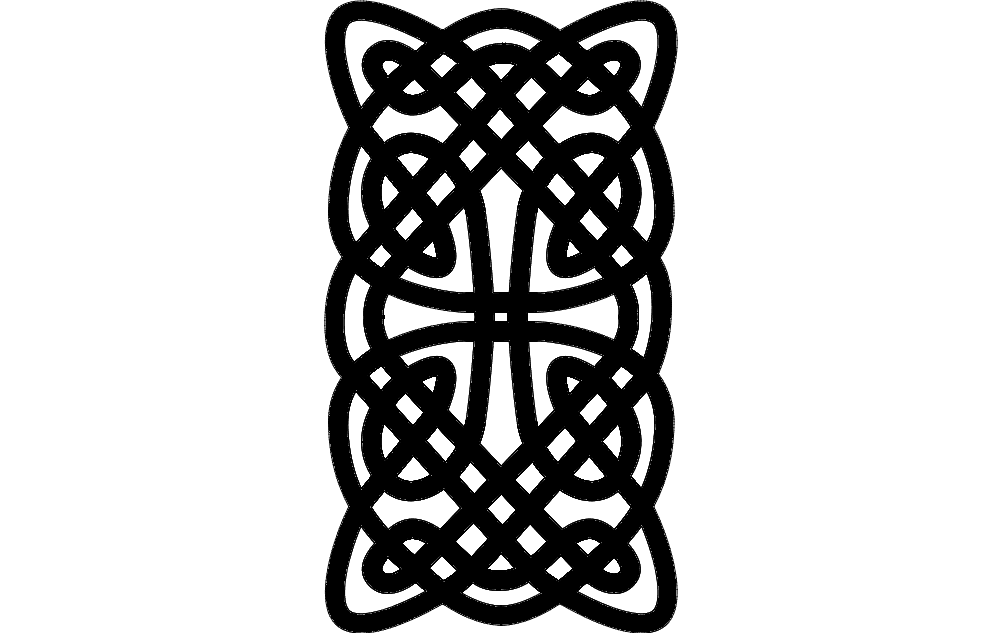 Celtic Knotwork Decorative Panel Vector DXF File