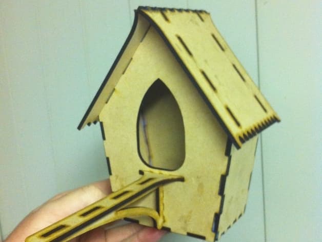 Charming Bird House 3D Puzzle Laser Cut Vector File