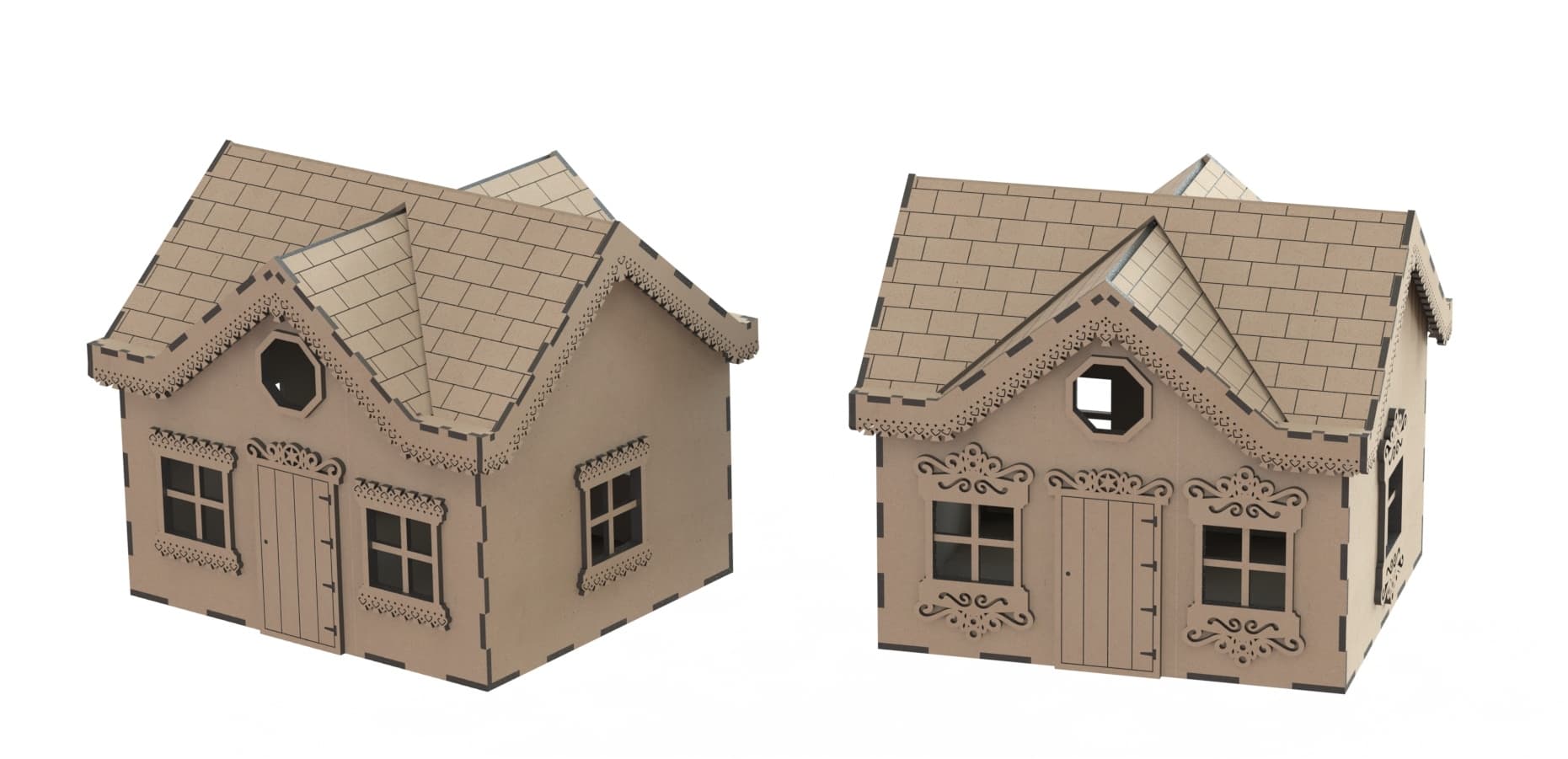 Charming Miniature Cottage 3D Puzzle Laser Cut Vector File
