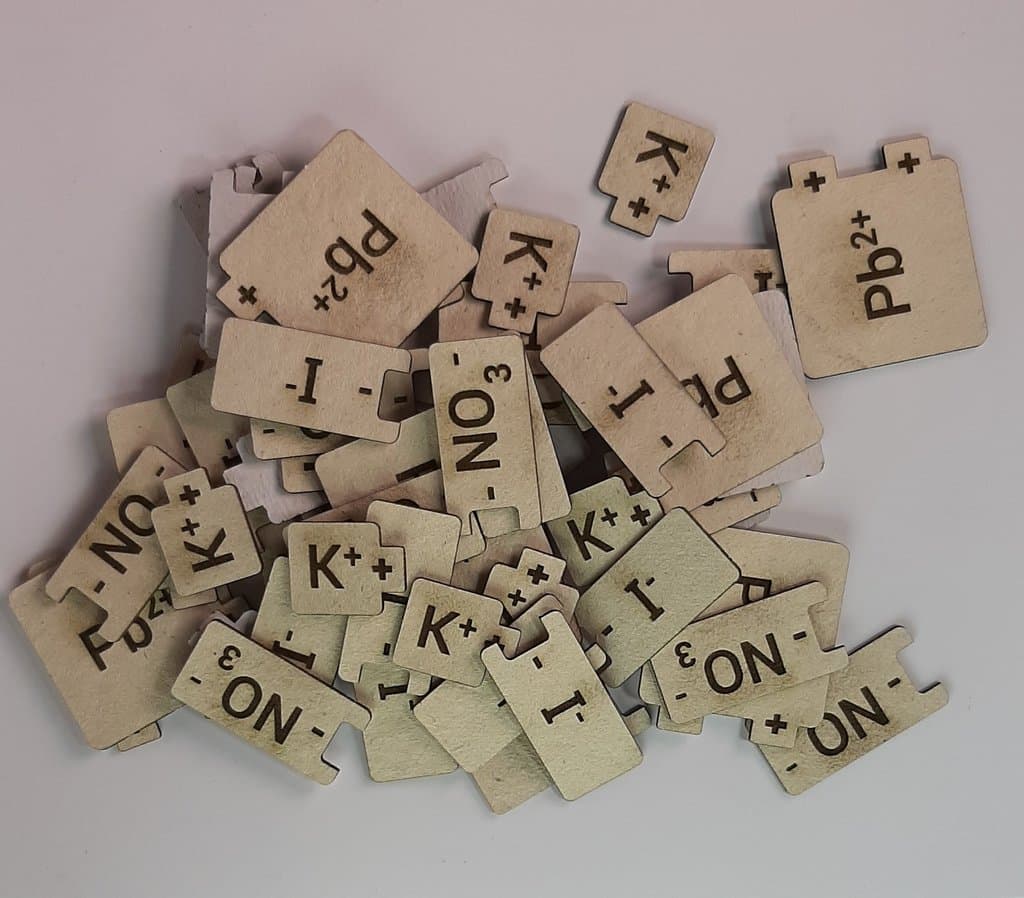 Chemistry Ions Jigsaw Puzzle Laser Cut Vector File