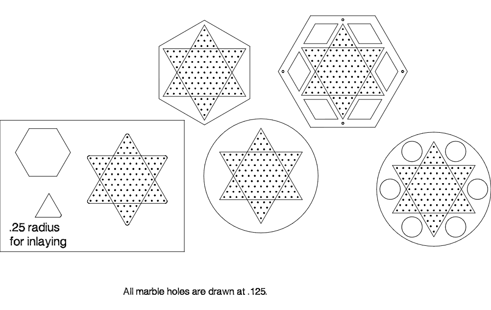 Chinese Checkers Game Board Vector Files for Laser Cutting